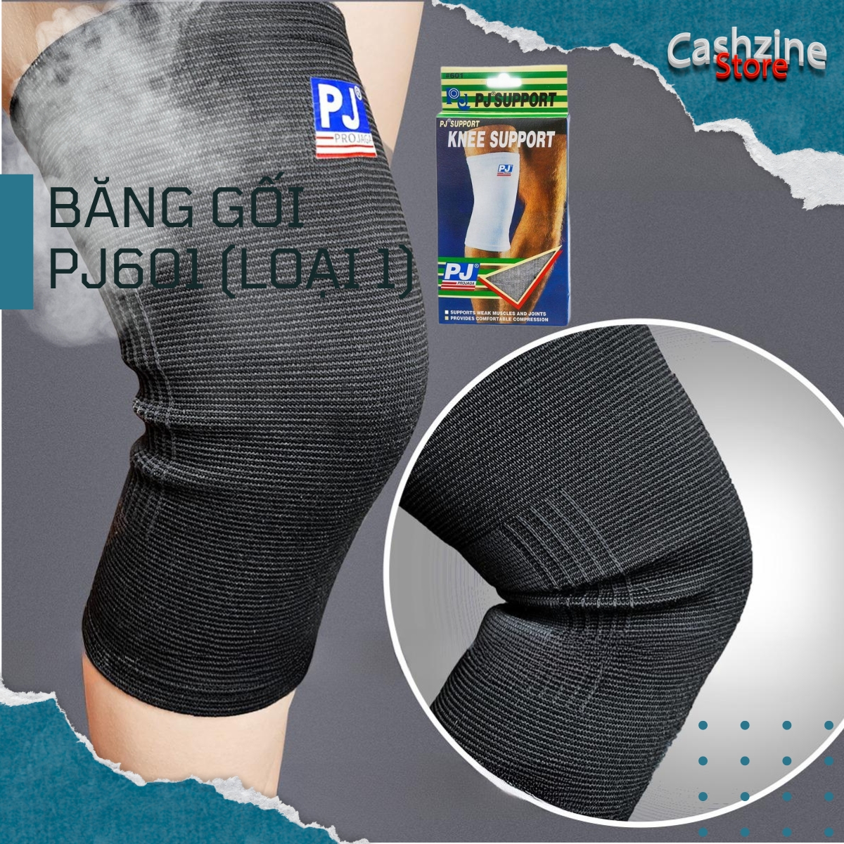 Băng đầu gối, bó gối thể thao PJ băng bảo vệ khớp gối