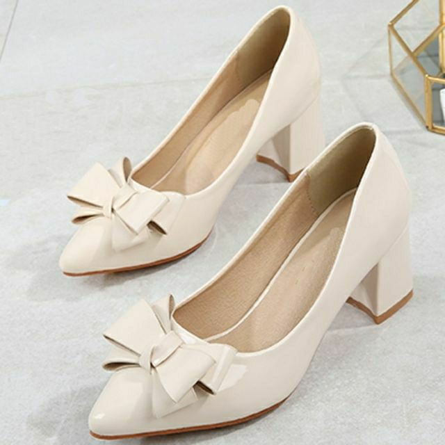 [HCM]giày cao gót size lớn 40 41 42 43 đế vuông 5 phân