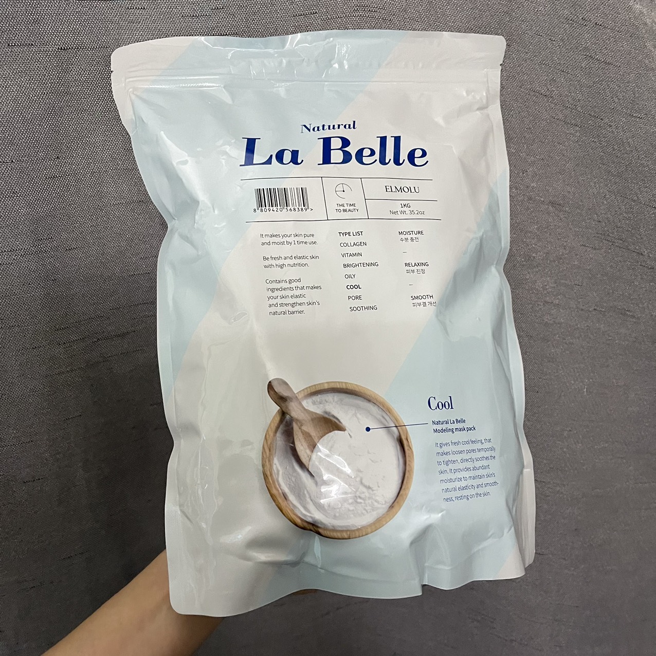 [HCM]Bột Mặt Nạ Dẻo Số 1 Hàn Quốc Elmolu Natural La Bella Modeling Mask Pack Cool Mát Lạnh 1kg