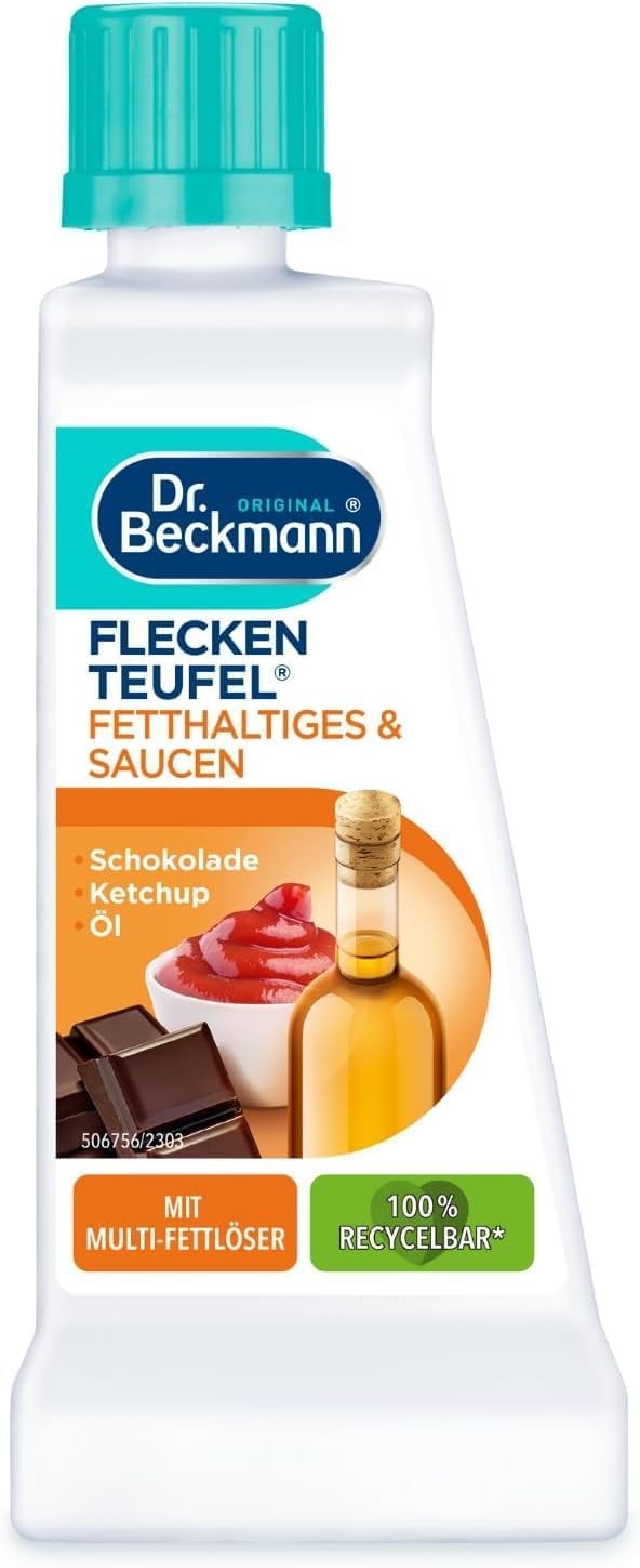 Made.in.Germany💚- 🧺Dung dịch tẩy vết bẩn dầu mỡ và nước sốt Dr.Beckmann FLECKENTEUFEL FETTHALTIGES & SAUCEN 50ML