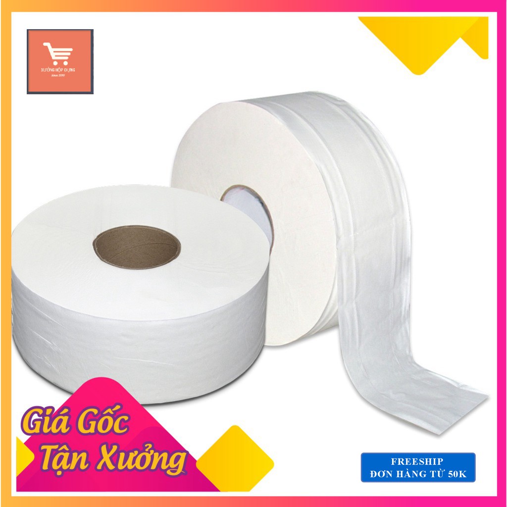 Giấy vệ sinh công nghiệp cuộn lớn loại dai chất lượng tốt 700g