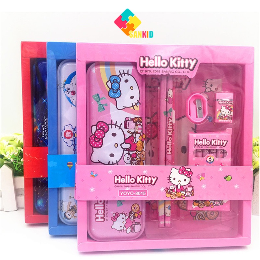 (MẪU MỚI) Bộ dụng cụ học tập 7 món  cho bé_ bộ đồ dùng học tập phần quà cho bé -Bộ dụng cụ học tập cho bé, Dụng cụ học tập cho học sinh tiểu học, Hộp Bút Quà Tặng