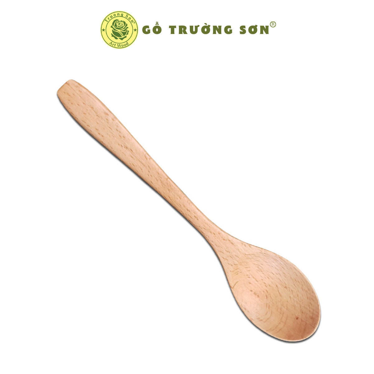 [HCM]Muỗng Gỗ Beech Oval Ăn Cơm Kích Thước 18.5 Cm - Đồ Gỗ Nhà Bếp Thương Hiệu Trường Sơn
