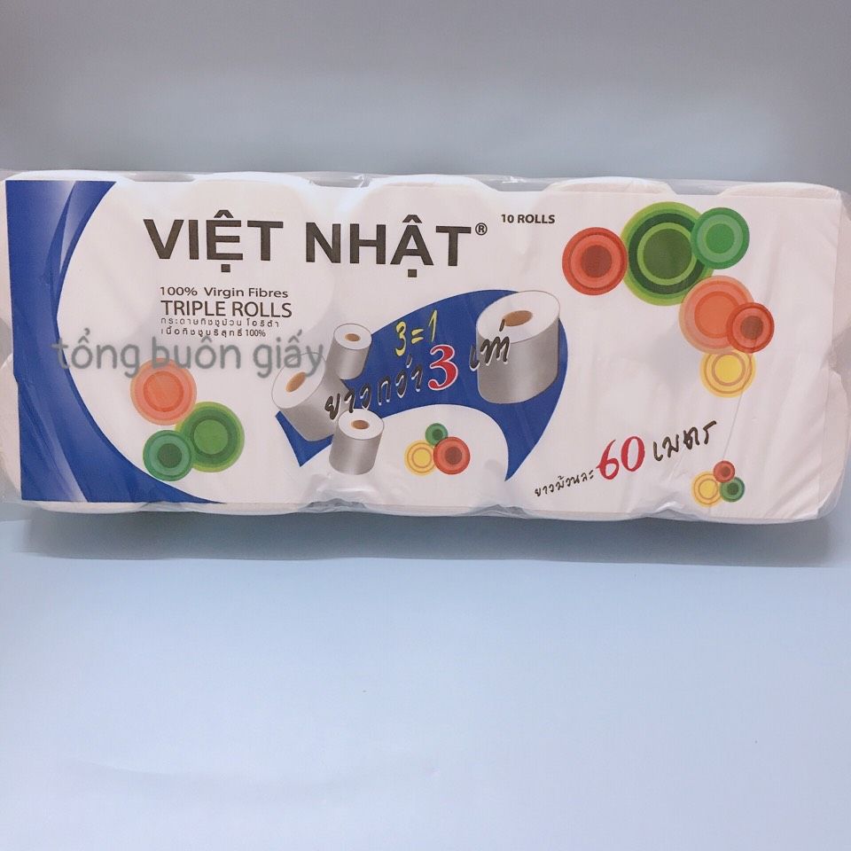 Giấy vệ sinh việt nhật 3 lớp lốc 10 cuộn