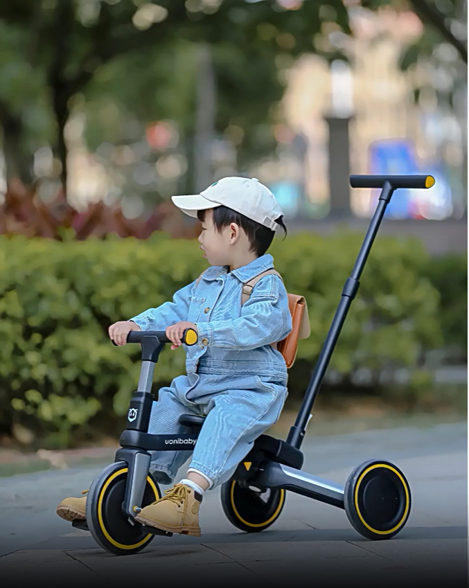 Xe đẩy 3 bánh, xe chòi chân, xe trượt Uonibaby 5in1 THẾ HỆ 2023 với yên ngồi điều chỉnh 4 cấp độ cho trẻ 1-5 tuổi