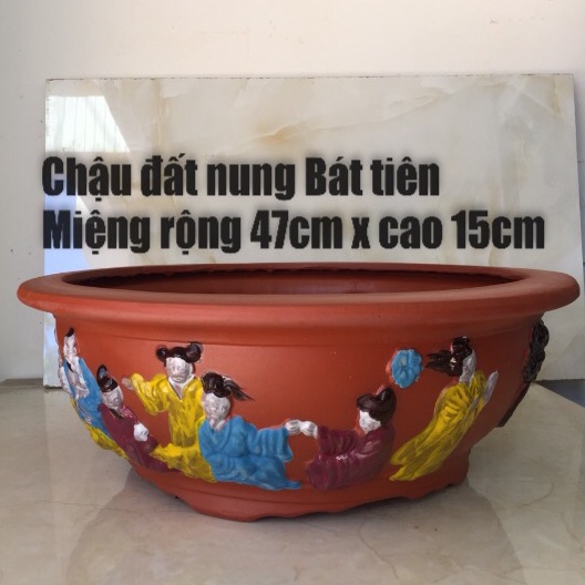 Chậu bonsai đất nung bát tiên (size 1)