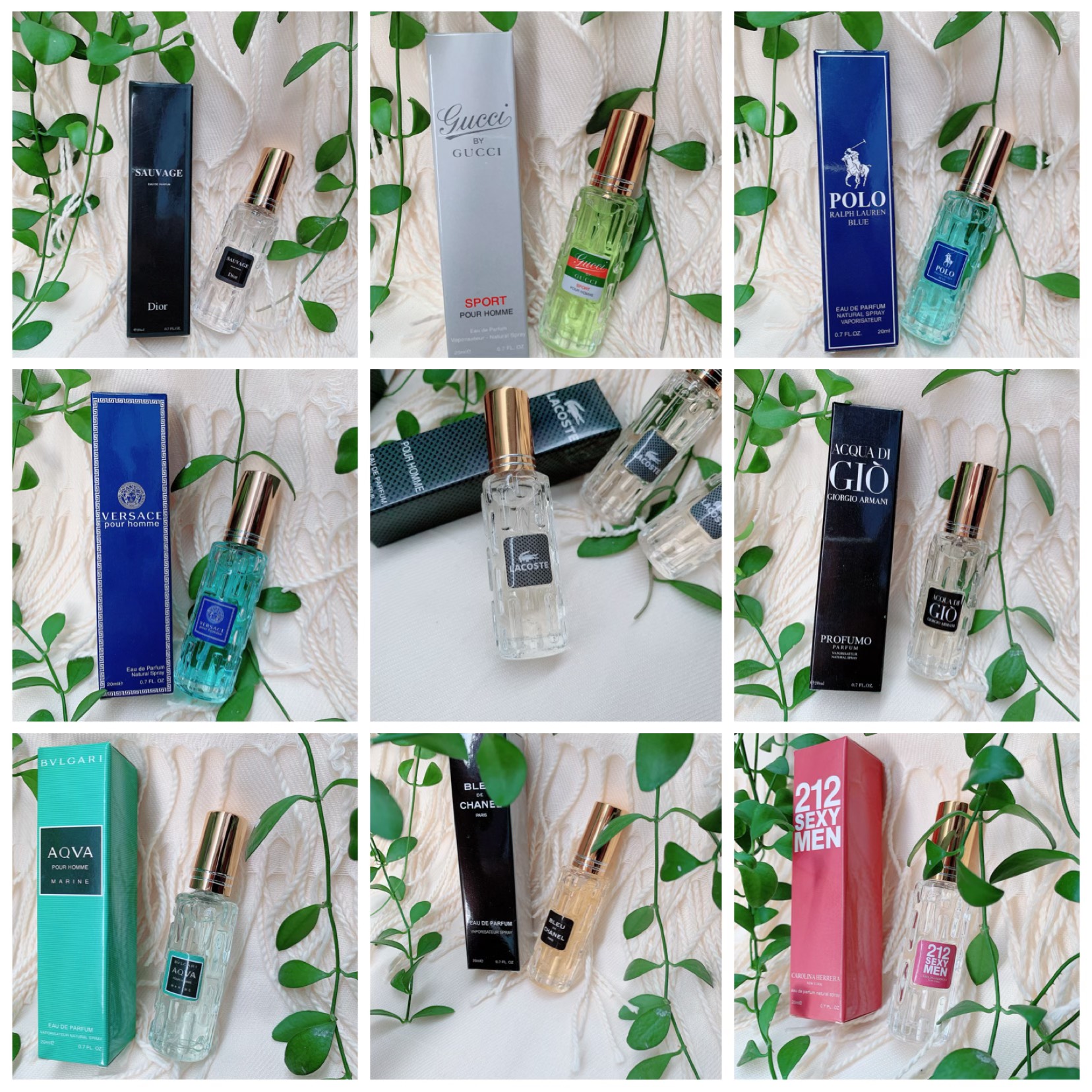 [HCM]NƯỚC HOA NAM MINI CHIẾT PHÁP 20ML (MÙI NGẪU NHIÊN)