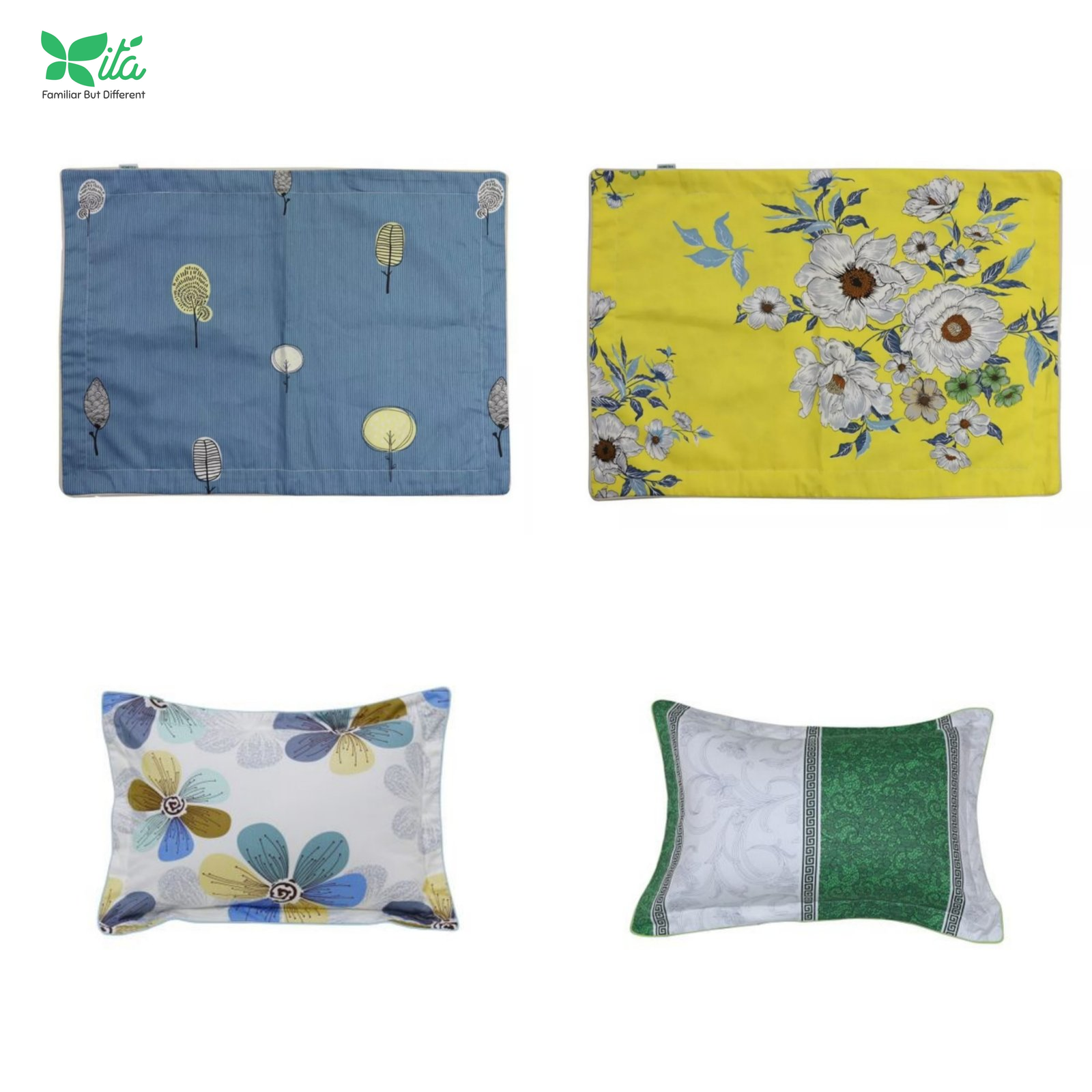 Vỏ gối đầu, áo gối đầu, bao gối đầu cotton hoa Hometex