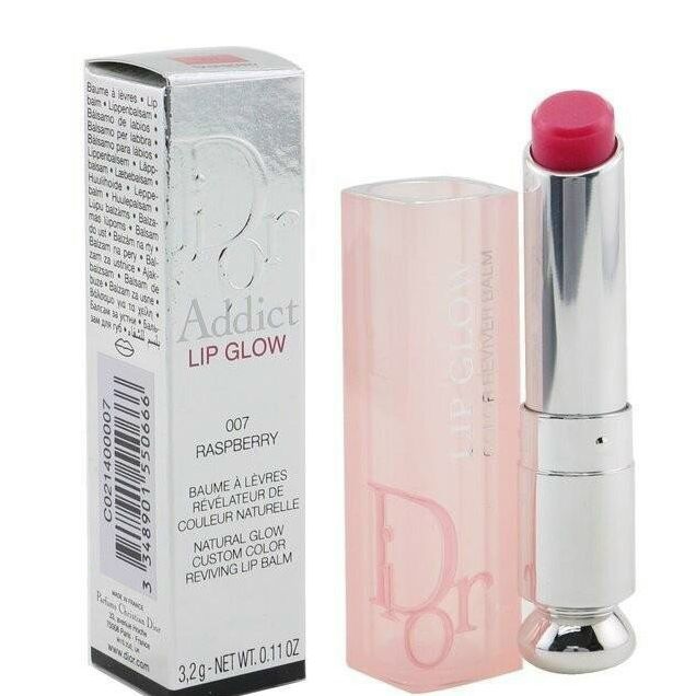 Son Di.or Addict Lip Glow số 007 Raspberry màu Đỏ Berry thỏi 3,2gr của Pháp - son dưỡng có màu