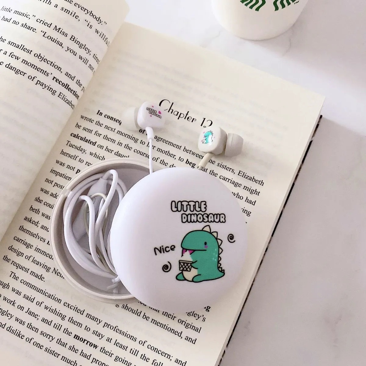 [HCM]tai nghe  có dây khủng long đáng yêu với họa tiết hoạt hình xinh xắn tạo cảm giác cute cho người dùng