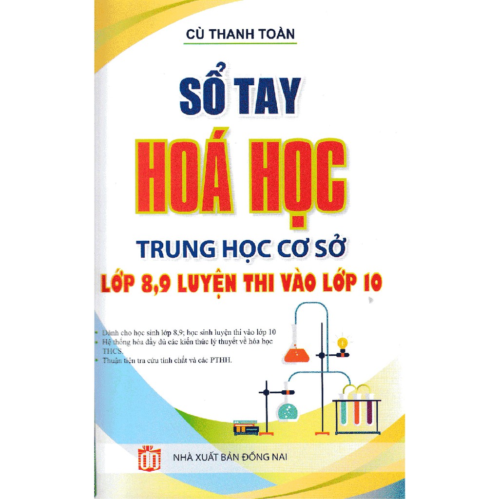 Sách - Sổ Tay Hóa Học Trung Học Cơ Sở Lớp 8, 9 Luyện Thi Vào Lớp 10