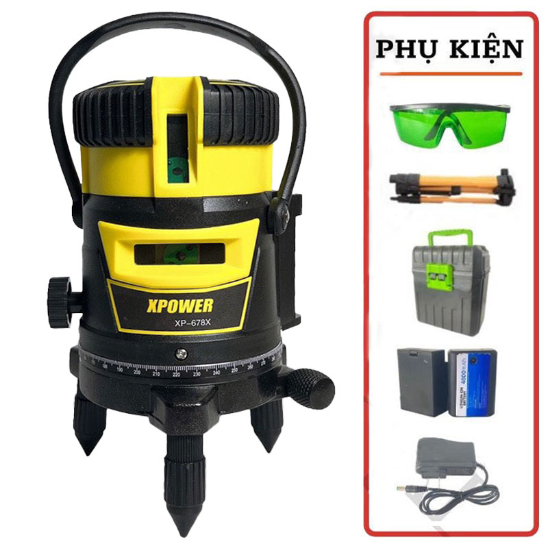 Máy lazer cân bằng 5 tia xanh Xpower bắn cốt laser cân mực laze c51