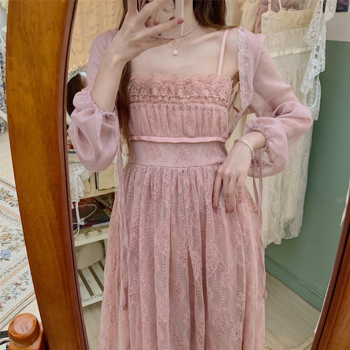 Áo Khoác Voan💖ẢNH THẬT💖Áo khoác voan viền ren,Misol Boutiques