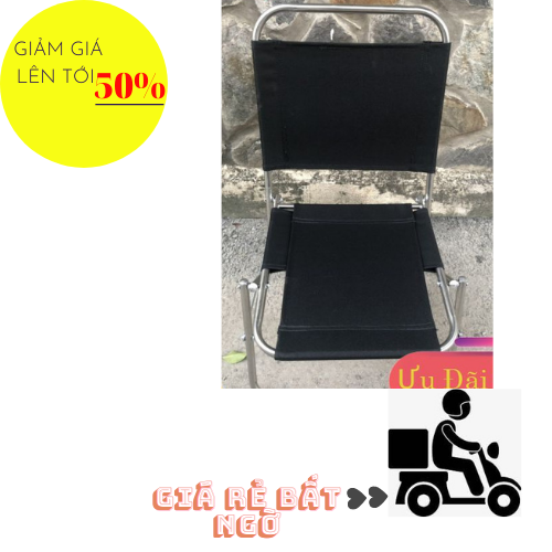 Ghế xếp lưới dù inox lưng cao 40x90cm , ghế xếp nhỏ gấp gọn quán cafe , quán trà sữa , quán cóc, ghế sếp vải dù đen nhỏ gọn du lịch tiện lợi dễ mang theo