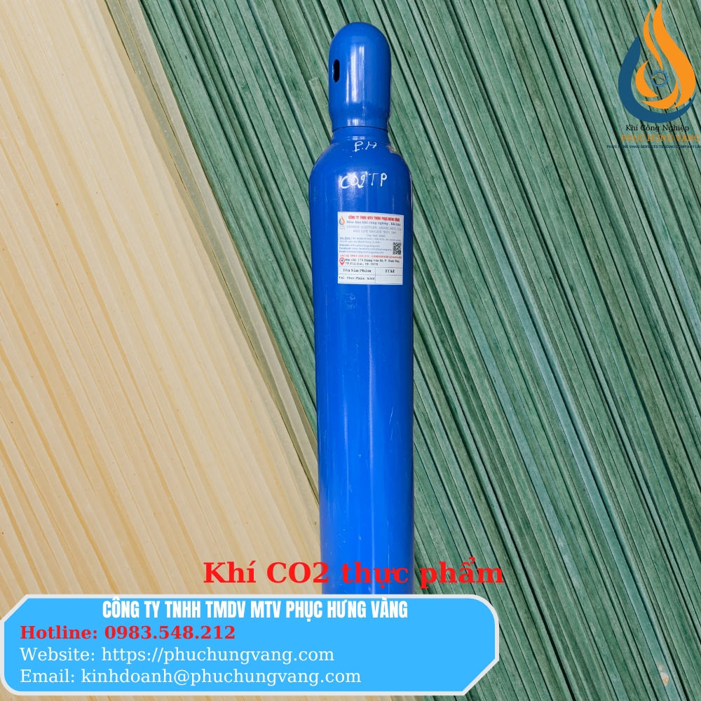 Khí co2 thực phẩm - sục khí bia - nước ngọt - bình 14 lít