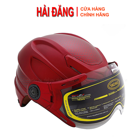 Mũ bảo hiểm ½ đầu napoli n106 có kính chắn gió viền tổ ong – bảo hành 12 tháng