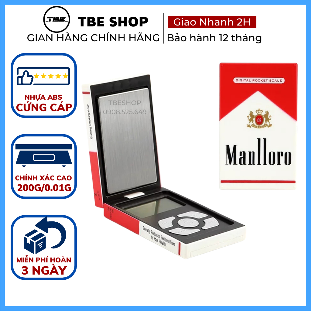 Cân Tiểu Ly Điện Tử Mini 200g 0.01 Nhỏ Gọn Kiểu Dáng Manlloro Độ Chính Xác Cao Bảo Hành 1 Năm ( Màu Đỏ ) TBE Shop