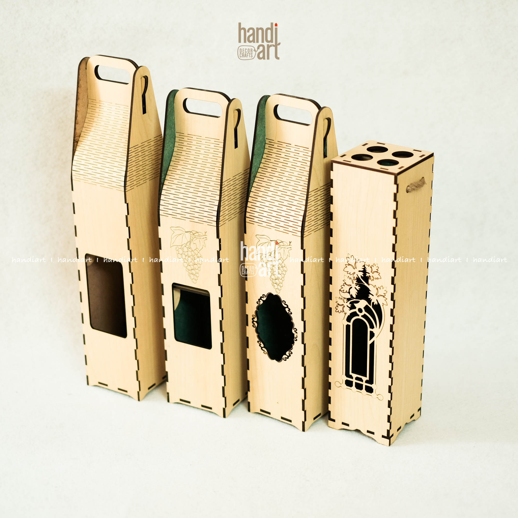Hộp gỗ đựng chai quà tặng tết