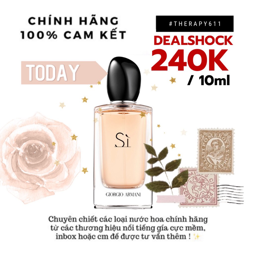 Mẫu Thử Nước Hoa Nữ Giorgio Armani Sì EDP (5ml/10ml/20ml) 