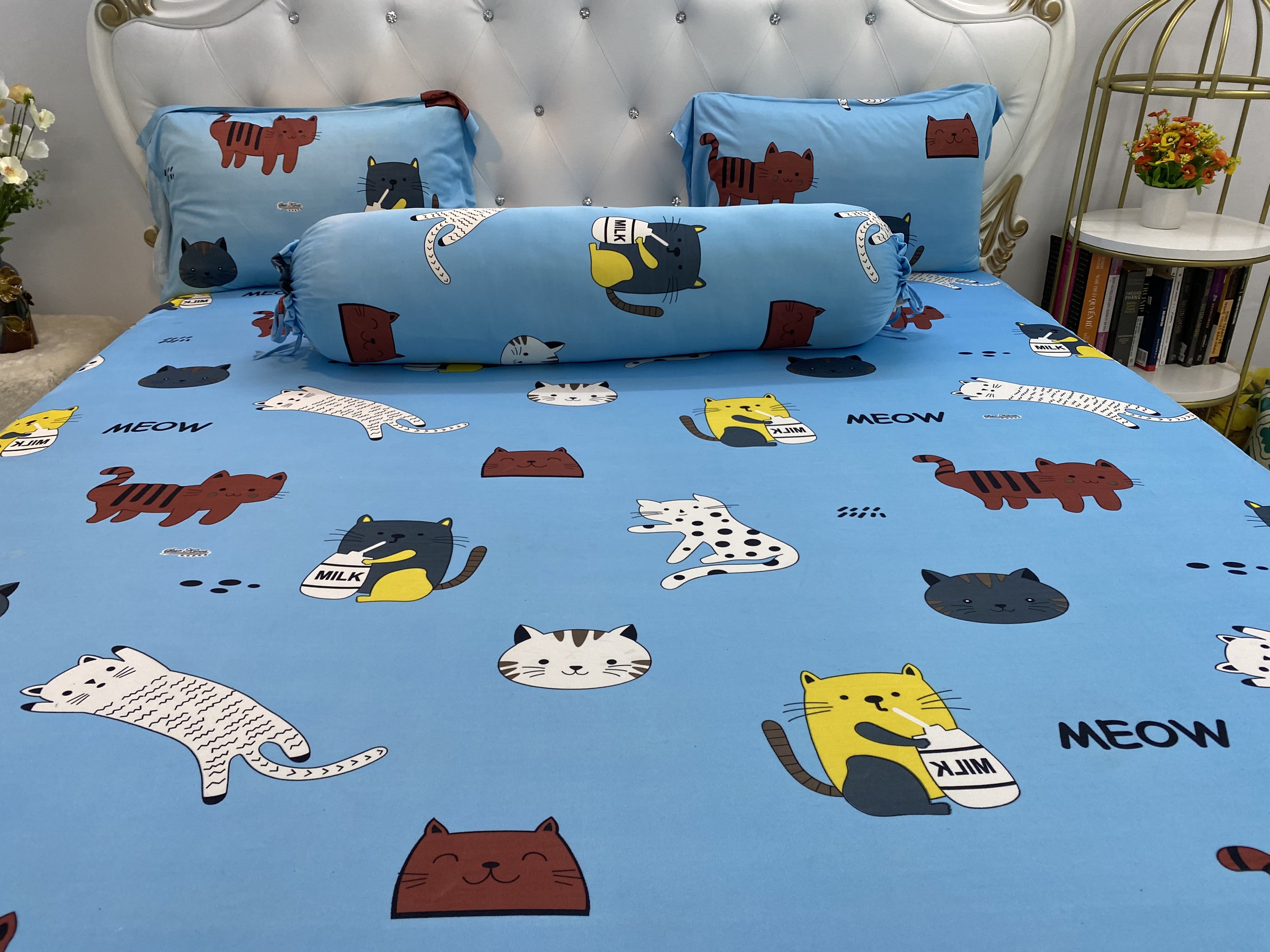 [HCM]Bộ Drap gối Thun  Hàn Quốc mát lạnh   { 4 món }