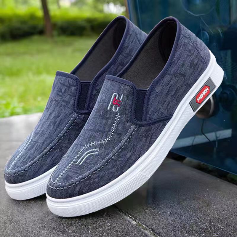 FCTOPEOPLE Giày lười nam Giày thể thao mềm mại bằng vải canvas phẳng phong cách Hàn Quốc mới Giày vải thường ngày - 3