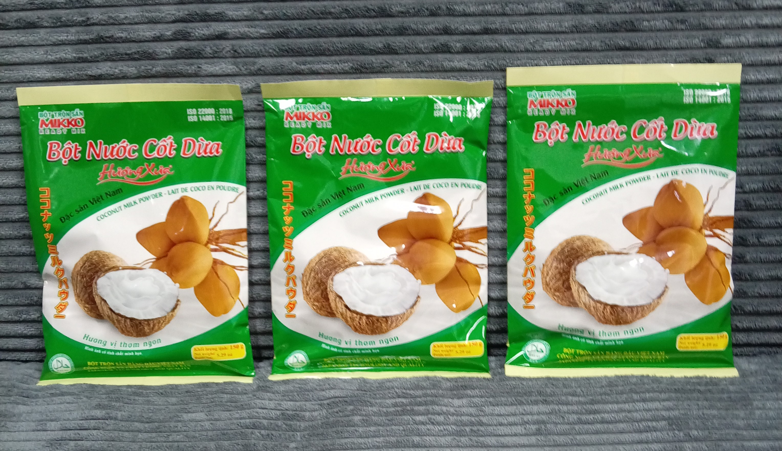 Combo 3 gói bột nước cốt dừa Mikko hương xưa 150gr