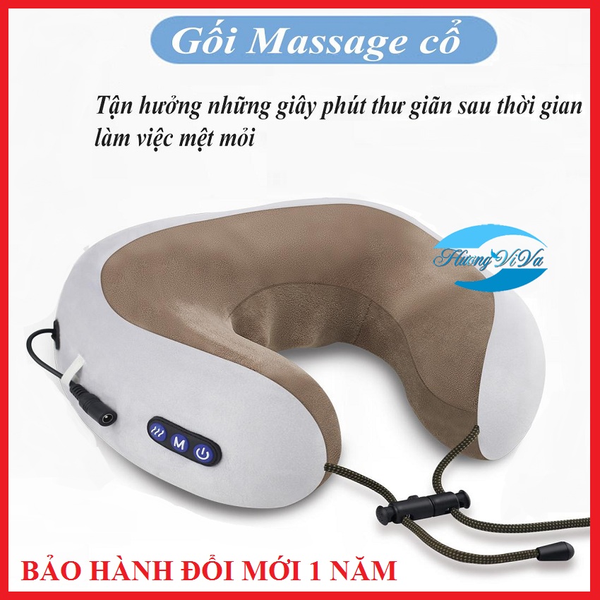 (CAO CẤP)Gối massage cổ chữ C Hàn Quốc,Máy Massage Cổ và Vai Gáy Massage chữ C Rung và xung,Máy Massage đa năng, Gối Massage Ngủ Văn Phòng, Gối Massage Cổ Vai Gáy Mẫu Mới cực Hot