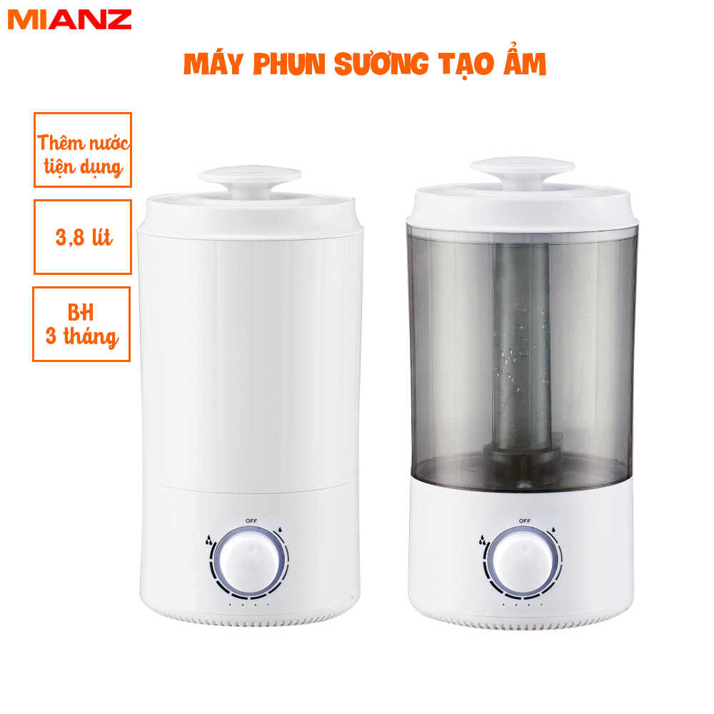 Máy phun sương xông tinh dầu Kaizo Mart BH TRỌN ĐỜI - Dung tích 3.8L - Tạo ẩm, xông tinh dầu