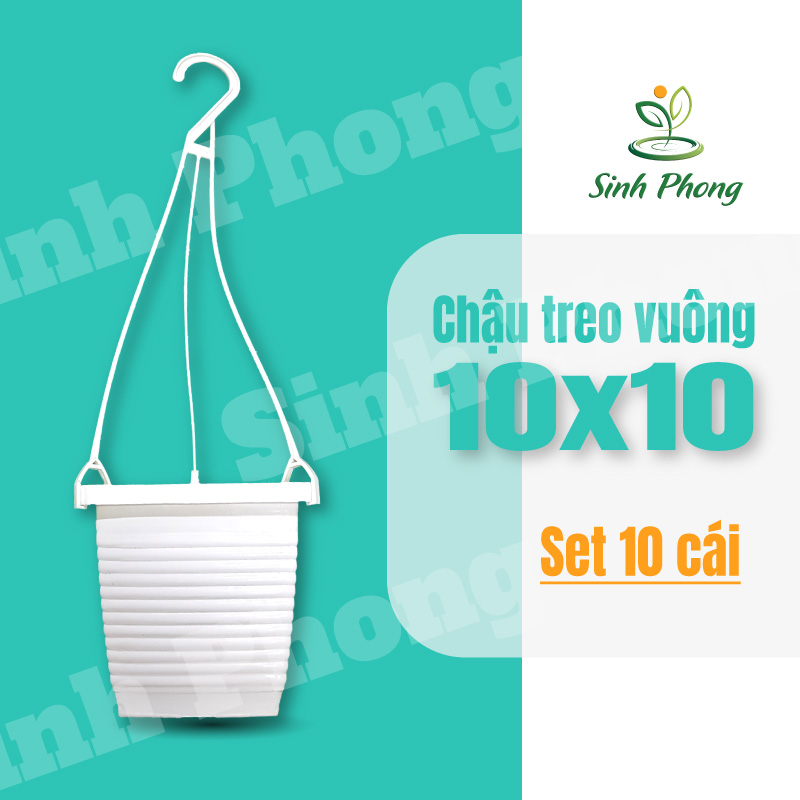Chậu treo hình vuông 10x10 set 10 cái - Sản phẩm chất lượng - gian hàng uy tín - giá luôn tốt - mua ngay kẻo lỡ !
