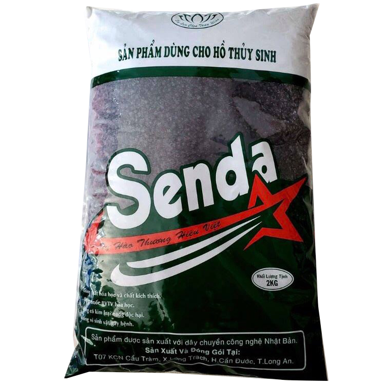 Đất nền thuỷ sinh Senda Túi 2KG - 500G phân nền trồng cây thủy sinh, cho bể cá cảnh