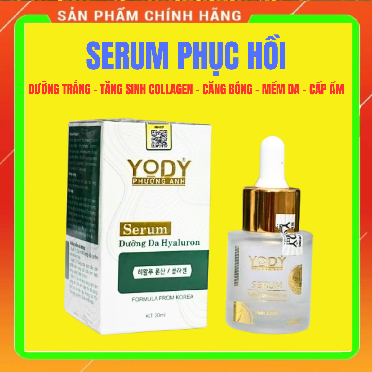 SERUM DƯỠNG TRẮNG DA PHỤC HỒI HYALURON FRESH COLLAGEN YODY WHITE PHƯƠNG ANH MỚI