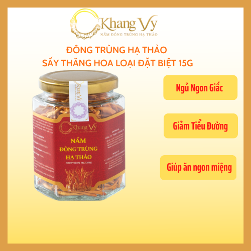 Đông trùng hạ thảo sấy thăng hoa C-Khang Vy - Loại cao cấp hộp 15g