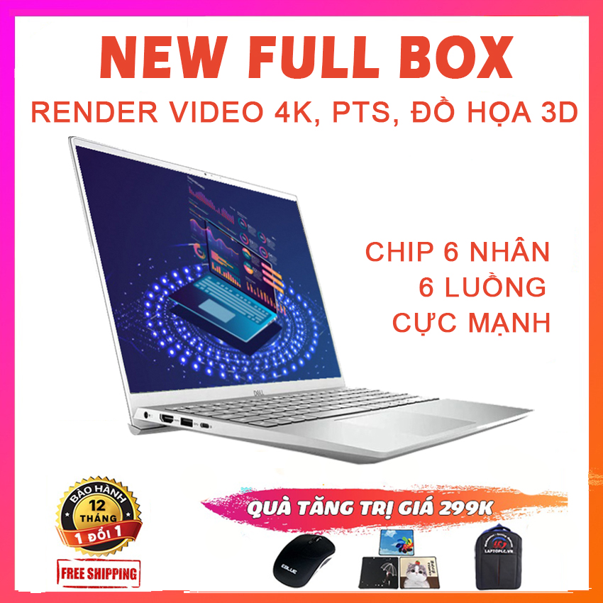 [Trả góp 0%] Dell Inspiron 5505  Ultrabook Đa Nhiệm Lập Trình Đồ Họa Siêu Đỉnh, Ryzen R5-4500U RAM 16G, SSD 512G VGA AMD Radeon Graphics Màn 15.6 FullHD IPS