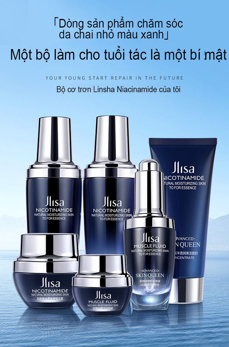 COMBO 6 Bộ dưỡng ẩm cao cấp Jlisa bộ mỹ phẩm,Trọn bộ 6,makeup set