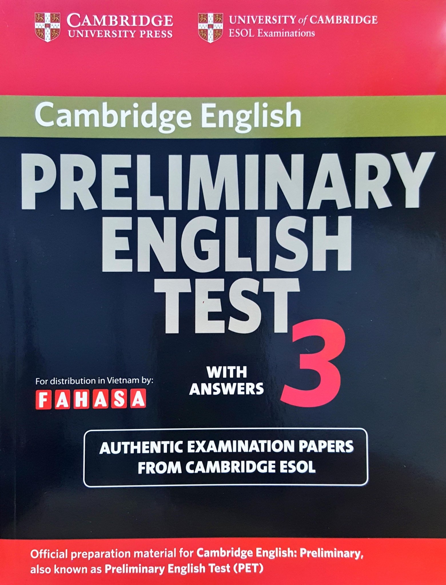 Fahasa - Cambridge Preliminary English Test 3 Student s Book with Answers