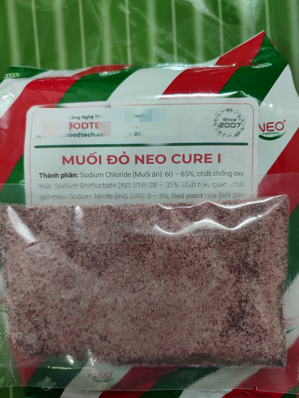 1Kg Muối đỏ NEO CURE giữ màu và tạo màu hồng cho lạp xưởng, giò chả, jambon, xúc xích, nem chua - Sỉ giá tốt