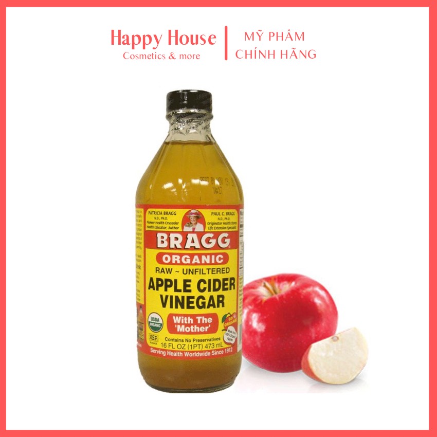 Giấm táo bragg 473ml - dấm táo bragg- happy house