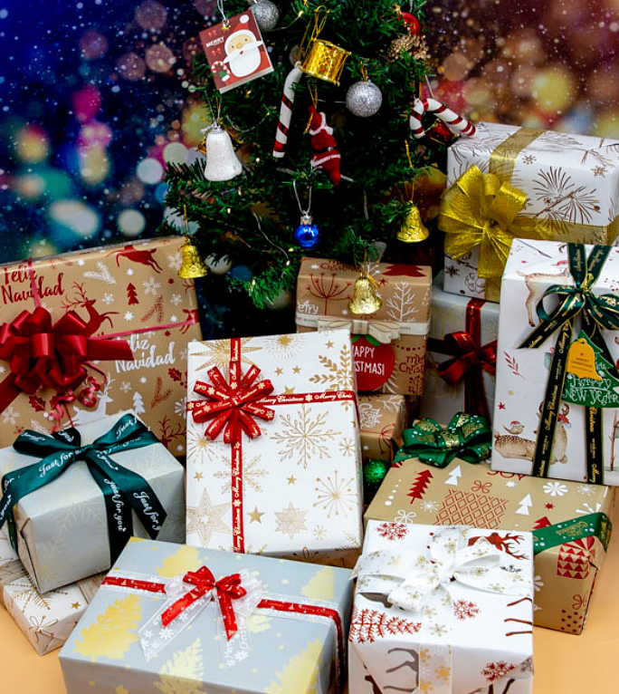 Giấy gói qùa giáng sinh giấy gói quà noel ấm áp mùa đông