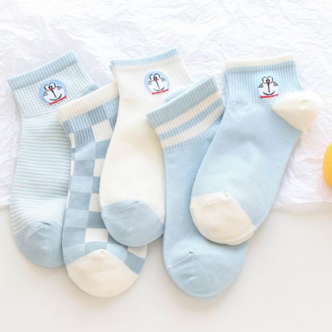 Set 10 đôi tất vớ nữ ngắn cổ mix doremoon siêu hot
