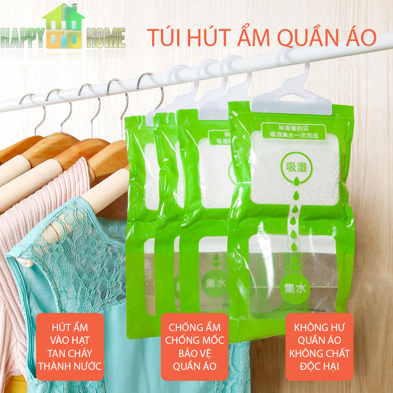 Túi Hút Ẩm, Gói Hút Ẩm Chống Mốc Có Móc Treo Tủ Quần Áo Hoặc Phòng Kín 100 gr