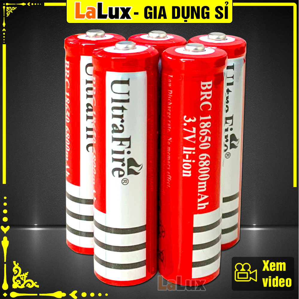 (Combo 5 Viên)  Pin Sạc ULTRAFIRE 18650 6800mAh - Pin lithium 3v7 Sạc Dự Phòng Năng Lượng ( shop có bán pin tiểu ) - Lalux