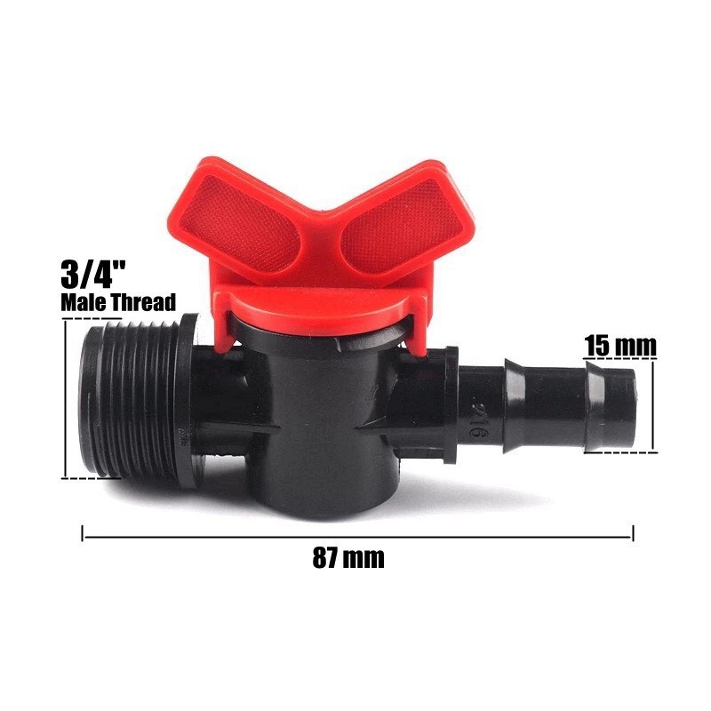Combo 10 van khóa nối ren ngoài 21 ra ống pe 16mm