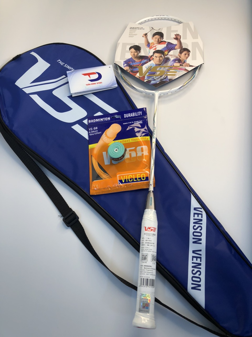 [CHÍNH HÃNG] 1 Vợt Cầu Lông VS Titan 5/6/7/8/9 Căng Max 16kg Tặng Bao Đựng Vợt, Quấn Cán