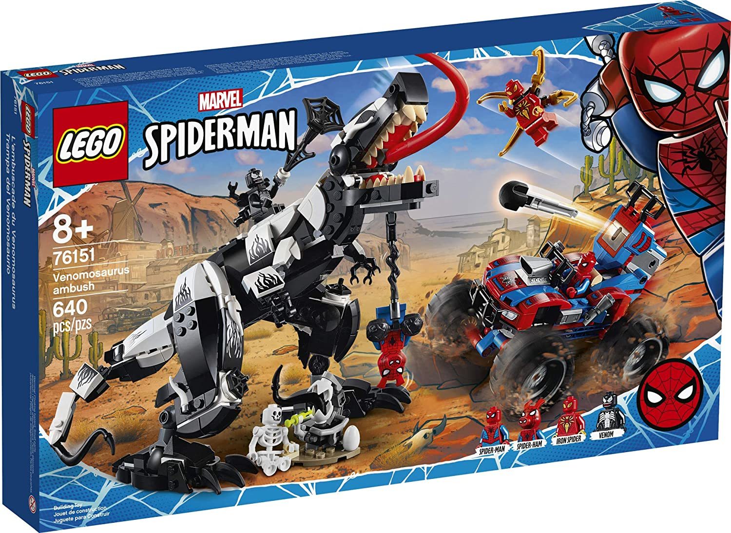 Hàng chính hãng】 LEGO Đồ chơi xây dựng Marvel Spider-Man Venomosaurus  Ambush 76151 với các nhân vật siêu anh hùng mini; thích hợp cho trẻ em  thích đồ chơi xây dựng Người