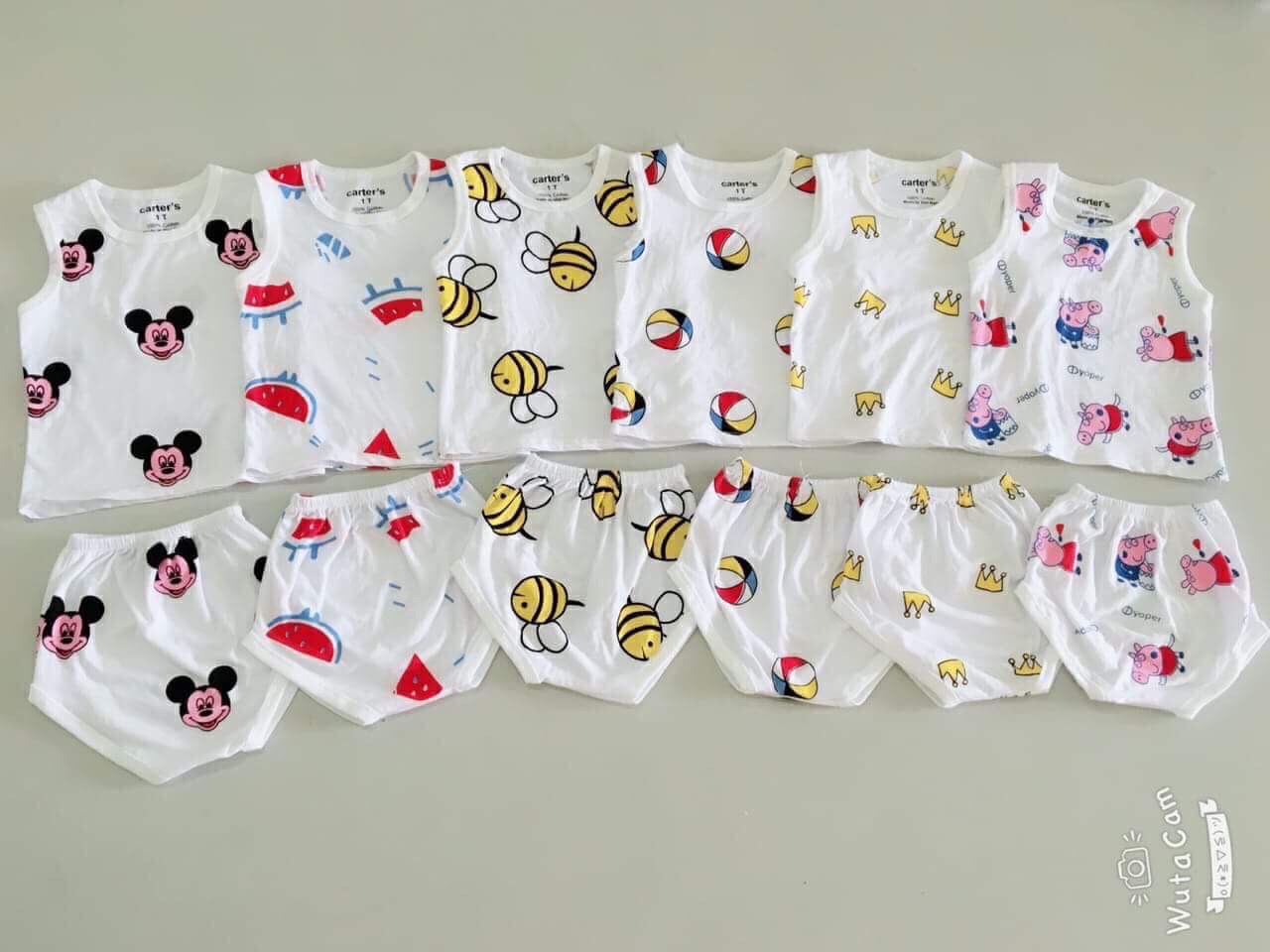 Set 5 bộ chip cotton hoạt hình trái cây ( KÈM QUÀ TẶNG )