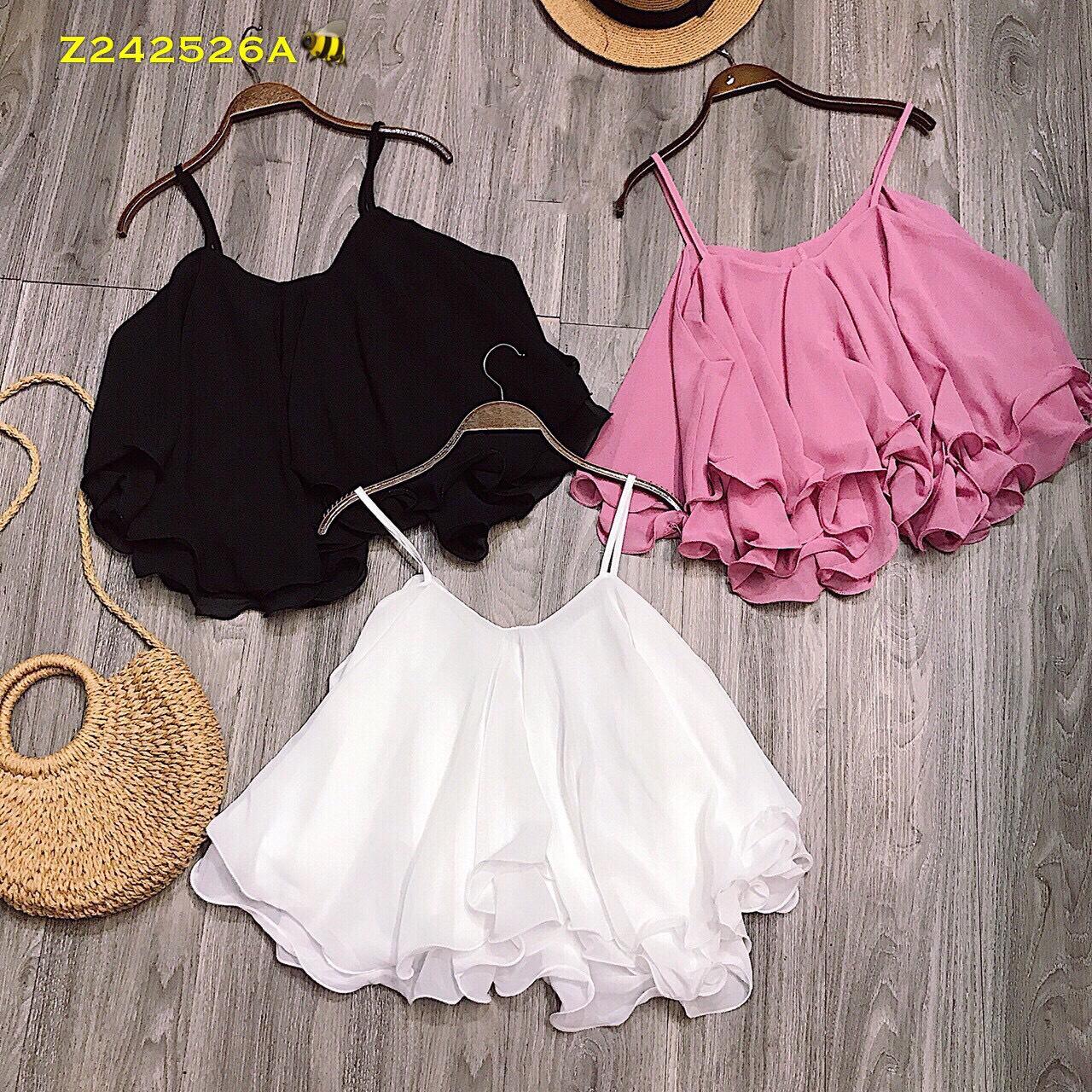 Áo 2 dây ngực nhún, lai cuốn biên, chất voan mềm mịn cho bé gái từ 16kg - 46kg, Áo bé gái, Áo kiểu cho bé gái, Áo mẫu mới bé gái, Thời trang bé gái, Thời trang trẻ em, Quần áo bé gái, Hàng thiết kế cho bé, Miễn phí cho đơn hàng từ 200k