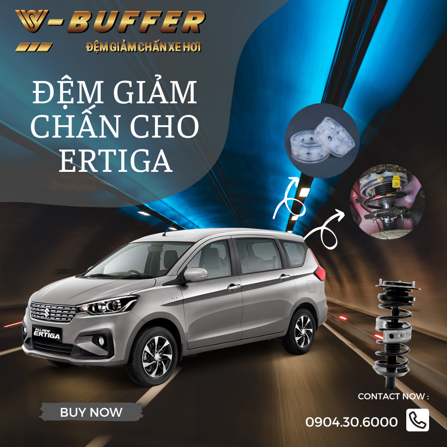 [Suzuki Ertiga] Đệm cao su giảm chấn cho ô tô - Bộ 4 chiếc