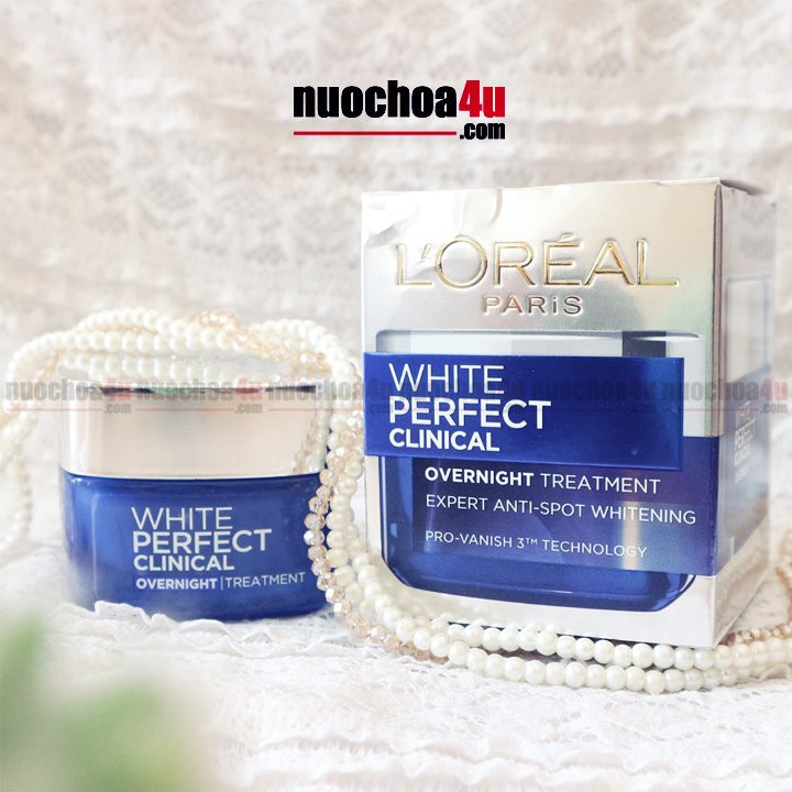 Kem dưỡng da trắng mịn và giảm thâm nám ban đêm LOreal Paris White Perfect Clinical 50ml