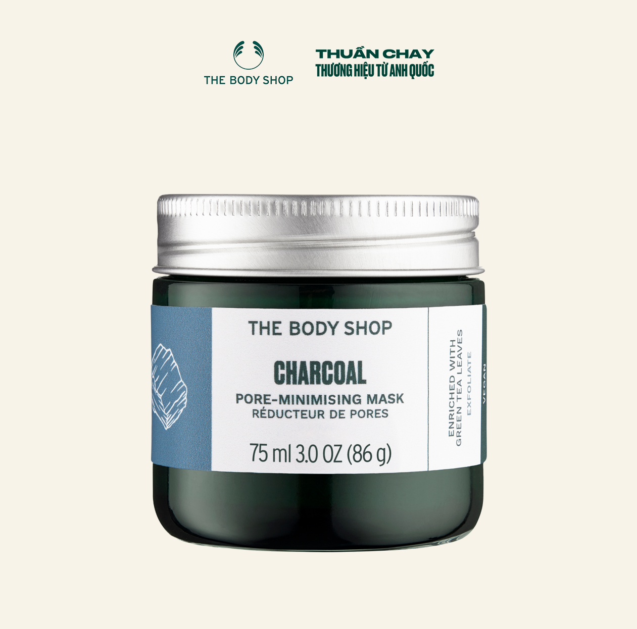  Mặt Nạ Thải Độc Da Himalayan Charcoal Purifying Glow Mask 75ml The Body Shop 