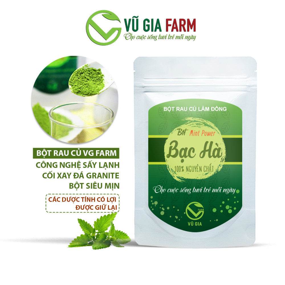 Bột Bạc Hà Sấy Lạnh Nguyên Chất Vũ Gia (50g/ túi)